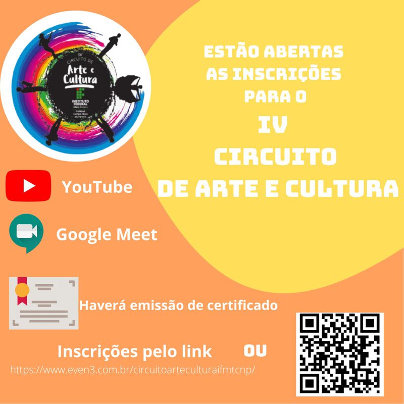 Vem aí o IV Circuito de Arte e Cultura do IFMT Campus Campo Novo do Parecis; Inscreva-se!