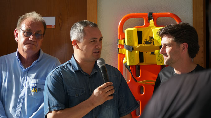 Pastor Paulo fala no dia da inauguração da Base do SAMU de Campo Novo do Parecis (Foto: Parecis.Net)